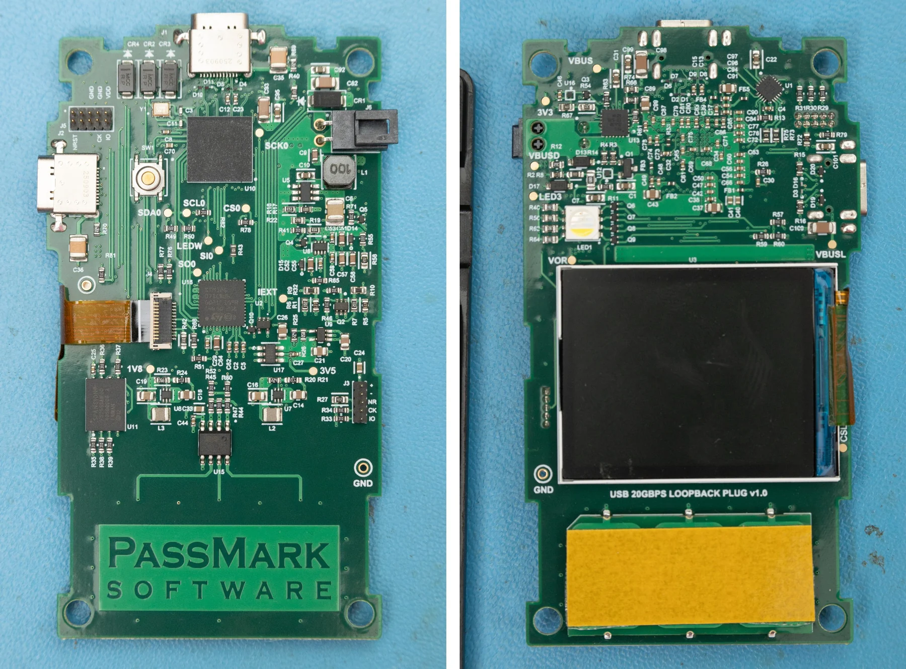 Both sides of the PCB