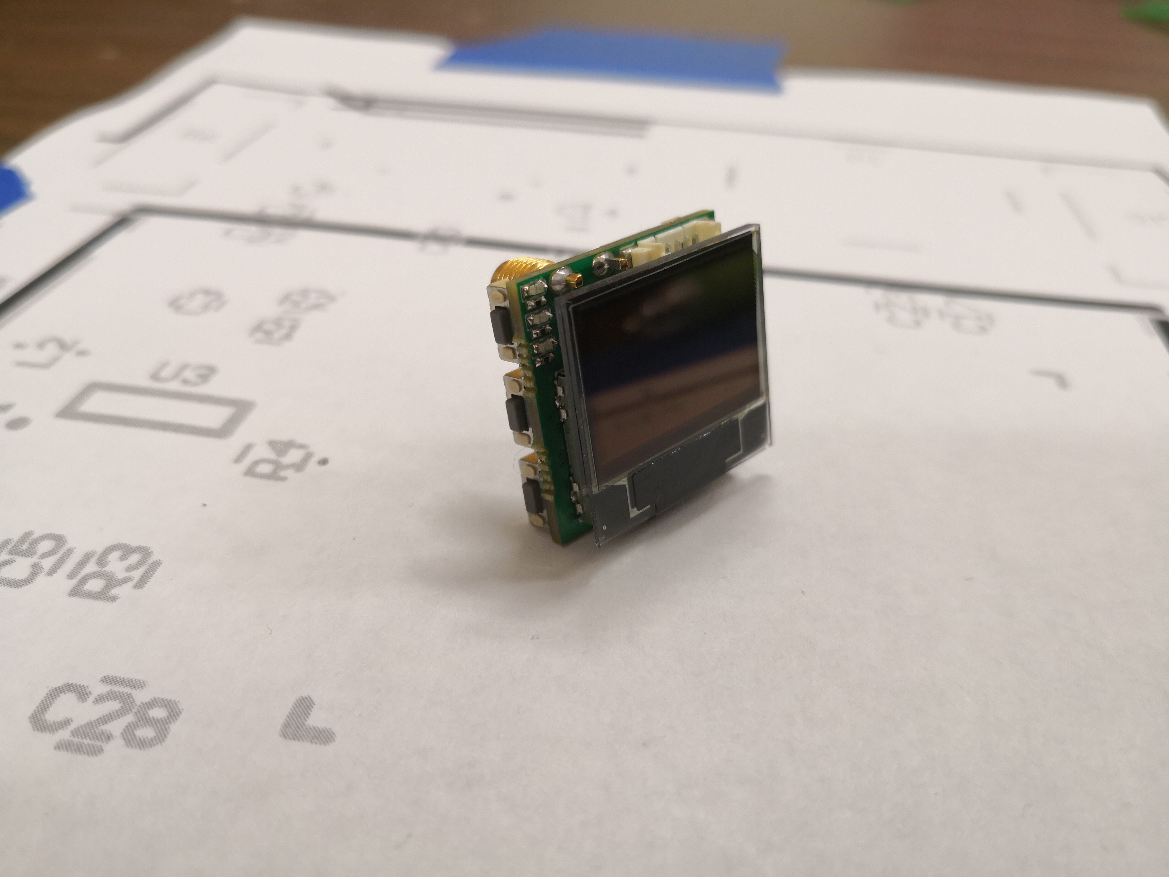 One square inch 20 MSPS oscilloscope hardware with OLED display